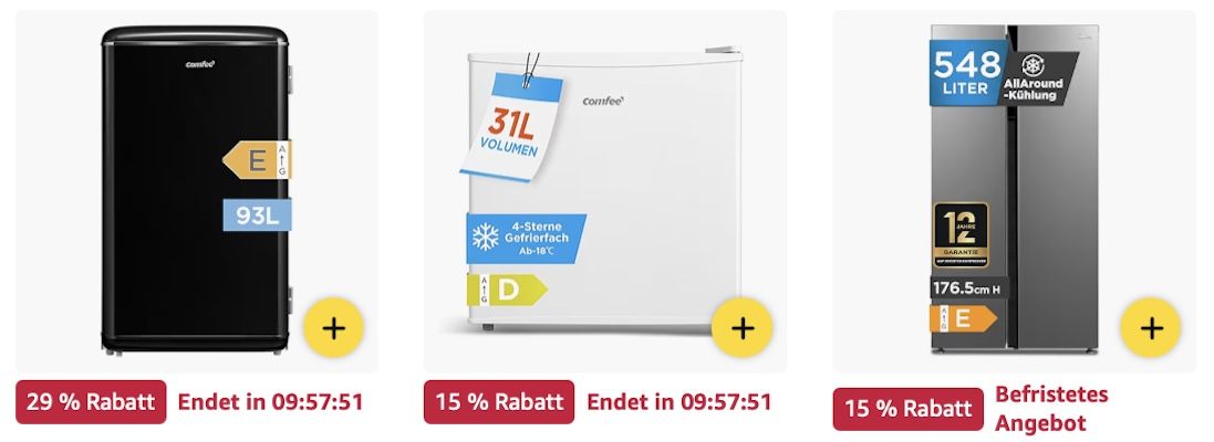 🥶 Amazon: Kühl- & Gefrierschränke Sale z.B. Comfee Kühl-/Gefrierkombination für 210€ (statt 289) 🥶 Amazon: Kühl & Gefrierschränke Sale z.B. Comfee Kühl /Gefrierkombination für 210€ (statt 289)
