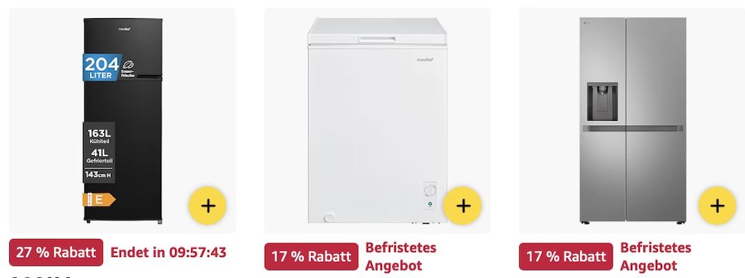🥶 Amazon: Kühl- & Gefrierschränke Sale z.B. Comfee Kühl-/Gefrierkombination für 210€ (statt 289) 🥶 Amazon: Kühl & Gefrierschränke Sale z.B. Comfee Kühl /Gefrierkombination für 210€ (statt 289)