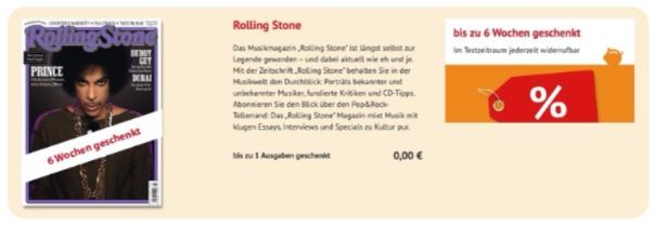 🎸 1 Ausgabe Rolling Stone 🗞️ Magazine für 0€ (statt 10,55€) ➡️ aktiv kündigen!