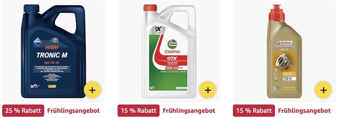 🚗🛢️ Amazon: Frühlings Sale Castrol & Liqui Moly z.B. 5L Castrol EDGE 0W 30 Motoröl für 44€ (statt 50€)