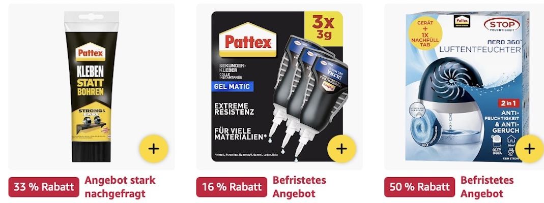 👨🏻🔧 Amazon: Pattex Sale – Sekunden-, Montage-, Spezialkleber & mehr z.B. 650g Kraftkleber für 9,89€ (statt 14€) 👨🏻🔧 Amazon: Pattex Sale – Sekunden , Montage , Spezialkleber & mehr z.B. 650g Kraftkleber für 9,89€ (statt 14€)