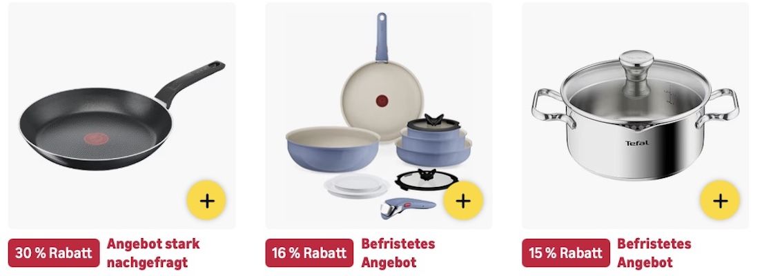🍳 Amazon: Tefal Töpfe & Pfannen Sale z.B. 3-tlg. Pfannenset für 66€ (statt 83€) 🍳 Amazon: Tefal Töpfe & Pfannen Sale z.B. 3 tlg. Pfannenset für 66€ (statt 83€)