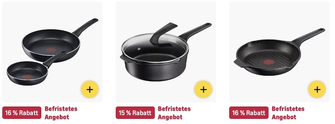 🍳 Amazon: Tefal Töpfe & Pfannen Sale z.B. 3-tlg. Pfannenset für 66€ (statt 83€) 🍳 Amazon: Tefal Töpfe & Pfannen Sale z.B. 3 tlg. Pfannenset für 66€ (statt 83€)