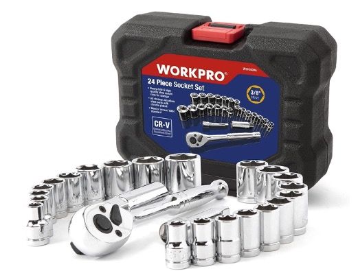 🔩 WORKPRO Steckschlüsselsatz mit 3/8 🔩 WORKPRO Steckschlüsselsatz mit 3/8 Umschaltknarre ab 9,49€ (statt 28€)