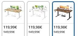 🖥️ VASAGLE höhenverstellbarer Schreibtisch mit USB C & Ablage z.B. 160x80 für 119,98€ (statt 150€)