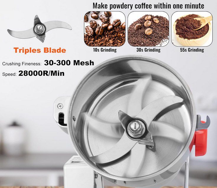 🌶️ VEVOR 3.000W elektr. Getreide- & Gewürzmühle (1kg) für 65,99€ (statt 86€) 🌶️ VEVOR 3.000W elektr. Getreide & Gewürzmühle (1kg) für 65,99€ (statt 86€)