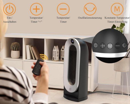 ♨️ Minthouz Heißlüfter mit 3 Heizstufen & 70° Oszillation für 22,49€ (statt 45€)
