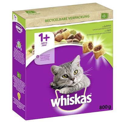 😻 Whiskas Katzentrockenfutter Lamm Adult, 800 g ab 3,19€ (statt 6€)