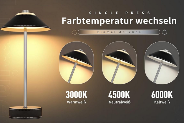 LuminexDesigns Kabellose LED Akku Tischlampe Dimmbar für 15,19€ (statt 20€)