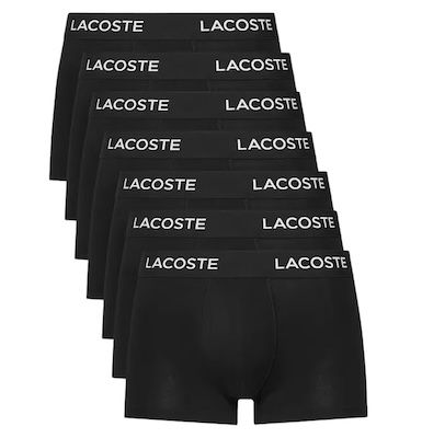 🩳 7er Pack Lacoste Trunks in Schwarz für 44,95€ (statt 65€)