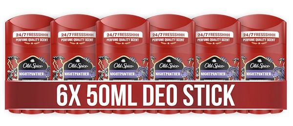 🔥 6x Old Spice Nightpanther Deostick ohne Aluminiumsalze ab 9,84€ (statt 18€) 🔥 6x Old Spice Nightpanther Deostick ohne Aluminiumsalze ab 9,84€ (statt 18€)