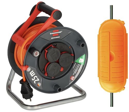 🔌 Brennenstuhl Garant V2 IP44 Outdoor Kabeltrommel 25m + Safe Box für 57,46€ (statt 70€)