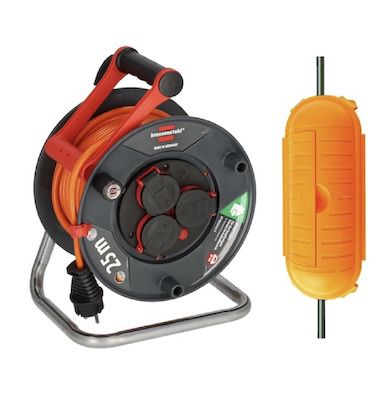 🔌 Brennenstuhl Garant V2 IP44 Outdoor-Kabeltrommel 25m + Safe-Box für 57,46€ (statt 70€)