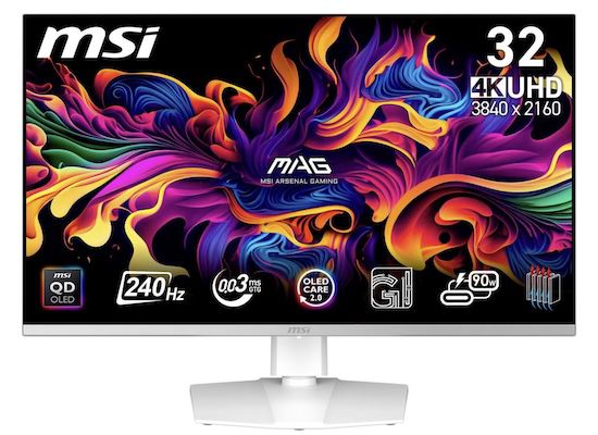 🖥️ MSI MPG 321URXW   31,5 Zoll QD OLED Gaming Monitor, 240 Hz für 713,68€ (statt 819€)