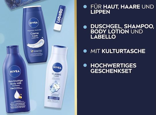 🧴 NIVEA Care Moments Geschenkset inkl. Kulturtasche ab 9,49€ (statt 15€)