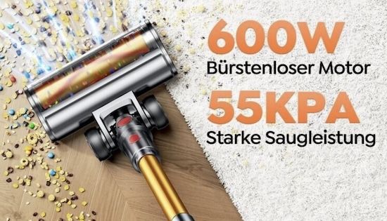 🧹 Buture VC90 Akku Staubsauger mit mehreren Aufsätzen für 76,39€ (statt 104€)