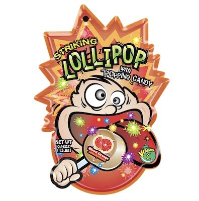 🍭 8x Striking Lollipop Blutorange mit Knisterbonbon für 0,96€ (statt 16€)