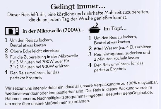 🍚 4x Bens Original Express Basmati Reis XXL, je 450g für 10,50€ (statt 16€)