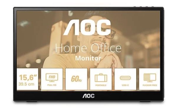 🖥️ AOC 16T3EA   15,6 Zoll Full HD tragbarer Monitor ab 59€ (statt 117€)