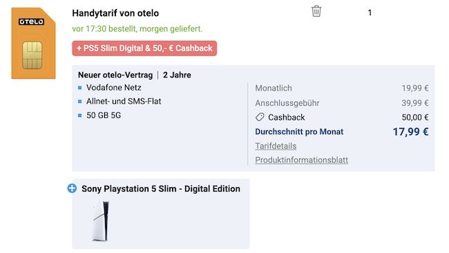 🔥 PlayStation 5 Slim Digital + Vodafone 50GB für 19,99€ mtl. + 60€ Bonus 🔥 PlayStation 5 Slim Digital + Vodafone 50GB für 19,99€ mtl. + 60€ Bonus