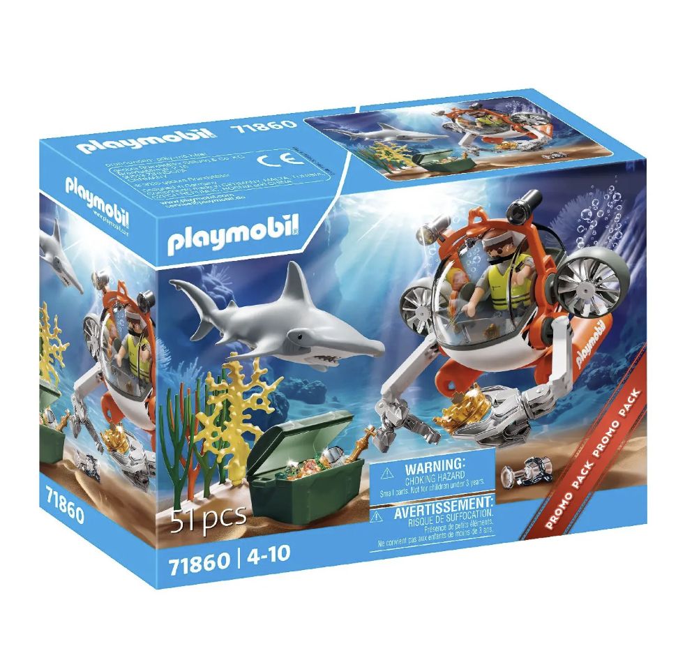 🦈 Playmobil Action Heroes Schatzsuche mit U-Boot (71860) ab 13,80€ (statt 19€)