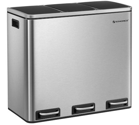 🗑️ SONGMICS Edelstahl Abfalleimer, 3 x 18L mit Soft Close ab 61€ (statt 89€)