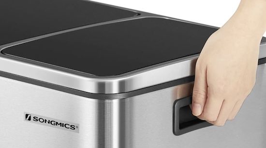 🗑️ SONGMICS Edelstahl Abfalleimer, 3 x 18L mit Soft Close ab 61€ (statt 89€)