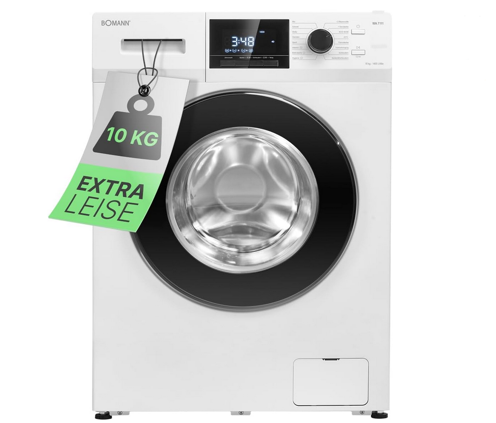 Bomann WA 7111 Waschmaschine 10kg für 314,49€ (statt 380€)