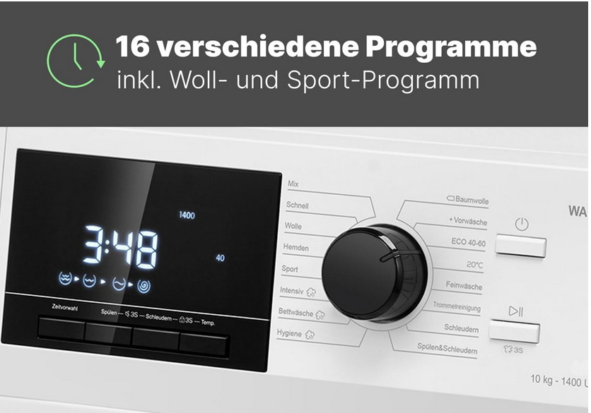 Bomann WA 7111 Waschmaschine 10kg für 314,49€ (statt 380€)