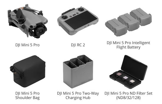 🚁 DJI Mini 5 Pro Fly More Combo mit DJI RC 2 für 809€ (statt 999€)