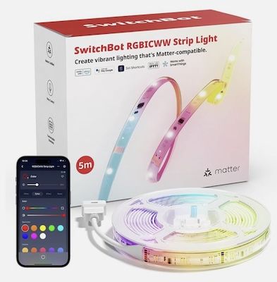 💡 SwitchBot RGBICWW LED Strip mit Matter-Unterstützung (5 Meter) für 29,98€ (statt 37€)