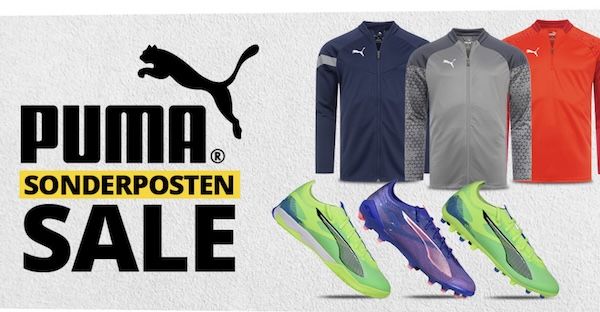 👕 Puma Sonderposten Sale ab 8,99€   z.B. Indoor Hallenschuhe 24,99€ (statt 39€)