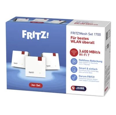 📶 3er Set AVM FRITZ!Mesh Set 1700 mit WiFi 7 für 229,99€ (statt 269€)