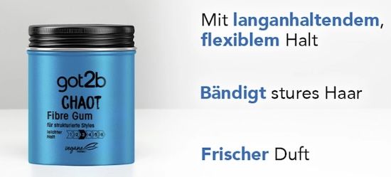 👨‍🦱 3x got2b Fibre Gum Chaot, je 100 ml ab 6,90€ (statt 13€)