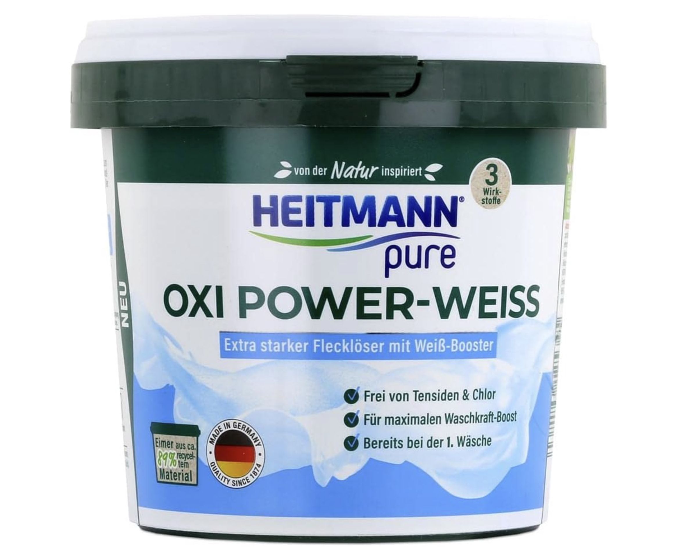 🧺 HEITMANN pure Oxi Power Weiß, 500g ab 3,79€ (statt 5€)   Prime