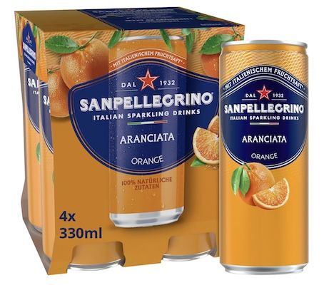 🍊 4x 330ml San Pellegrino Naturali Aranciata Orangen Limonade für 3,19€ (statt 5€)   Prime