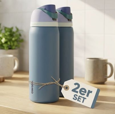 🥤 2x Owala FreeSip Isolierte Edelstahl Trinkflasche mit Strohhalm, 945 ml für 37,99€ (statt 66€)