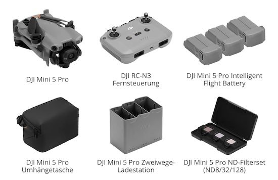 🚁 DJI Mini 5 Pro Fly More Combo mit RC N3 für 782,22€ (statt 939€)