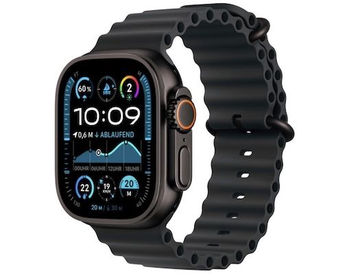 🍏⌚ Apple Watch Ultra 2 (49mm, Ocean Armband) in Titan Schwarz für 572,20€ (statt 655€)   US Geräte!