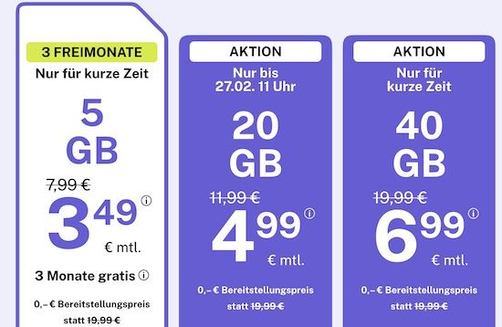 📶 bigSIM 1&1 Allnet Flat mit 5GB 5G für nur 3,99€ mtl. + 3 Monate geschenkt