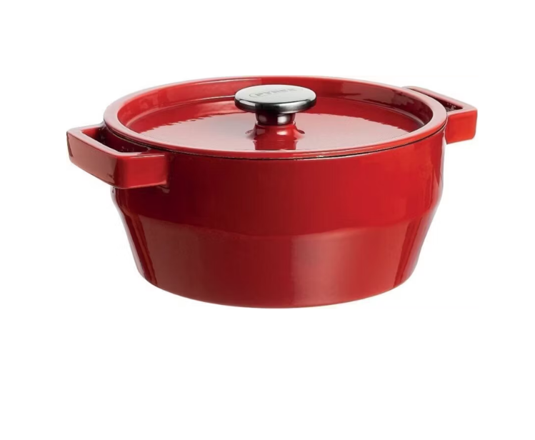 🫕Pyrex Slow Cook runder Gusseisen Schmortopf Rot (6,3l) für 78,90€ (statt 124€)