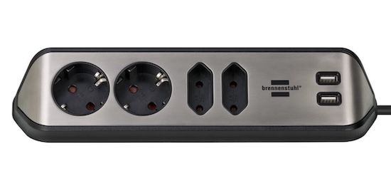 🔌 Brennenstuhl Estilo Ecksteckdosenleiste 4 Fach für 17€ (statt 25€)