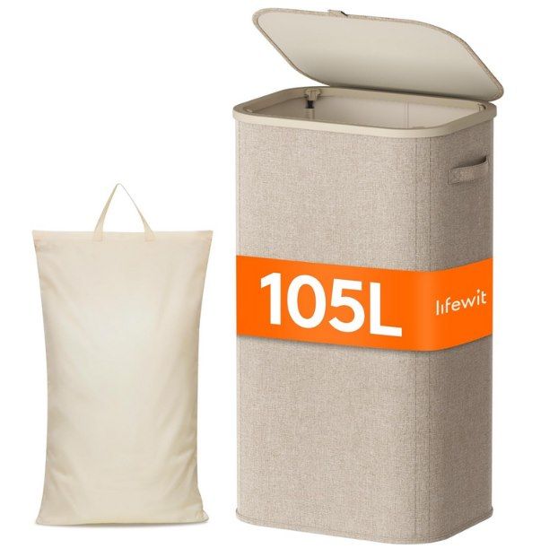 🧺 Lifewit faltbarer Wäschekorb (105L) mit Deckel für 13,85€ (statt 18€)
