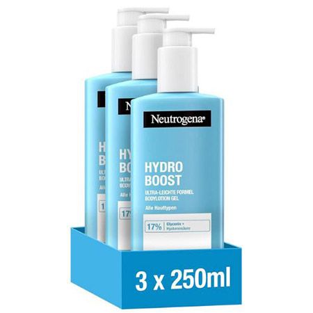 🧴 3er Pack Neutrogena Hydro Boost Bodylotion Gel, je 250ml ab 8,41€ (statt 12€)