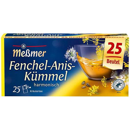 🍵 25er Pack Meßmer Fenchel-Anis-Kümmel Teebeutel ab 1,42€ (statt 2,39€)