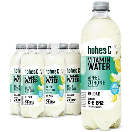 🥤 6er Pack hohes C Vitamin Water Reload Apfel & Zitrone für 7,70€ (statt 10€)