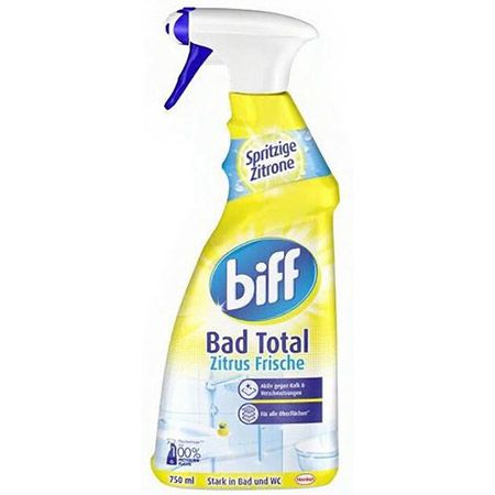 🧼 3 Flaschen Biff Bad Total Citrus Frische Badreiniger, je 750ml ab 2,90€ (statt 9€)
