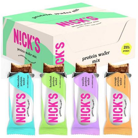 🍫 9er Pack NICKS Protein Low Carb Wafer Riegel Sport Mix ab 12,84€ (statt 19€)