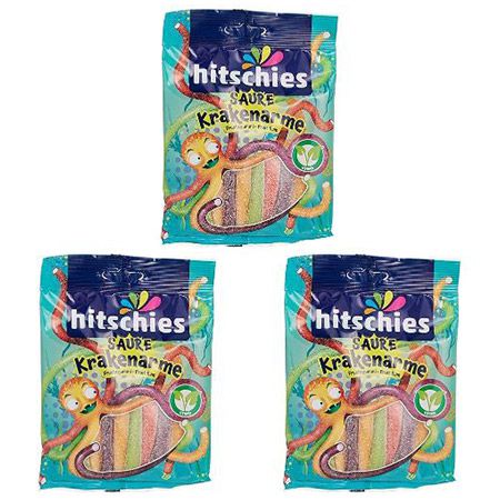 🍬 3er Pack Hitschies Saure Krakenarme Fruchgummi, je 125g für 2,67€ (statt 4€)