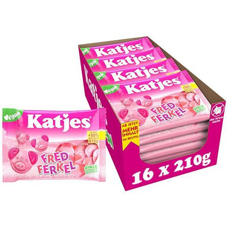 🐷 16 x 210g Katjes Fred Ferkel Schaumzucker mit Fruchtgummi ab 10€ (statt 20€)